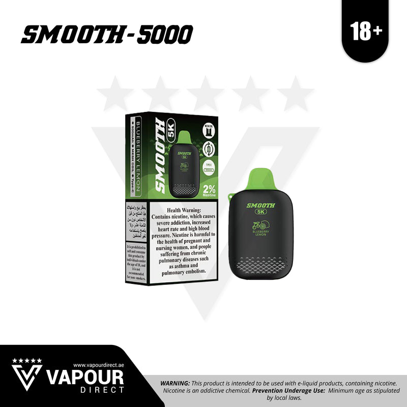 Smooth Disposables 20mg 5000 Puffs - Blueberry Lemon