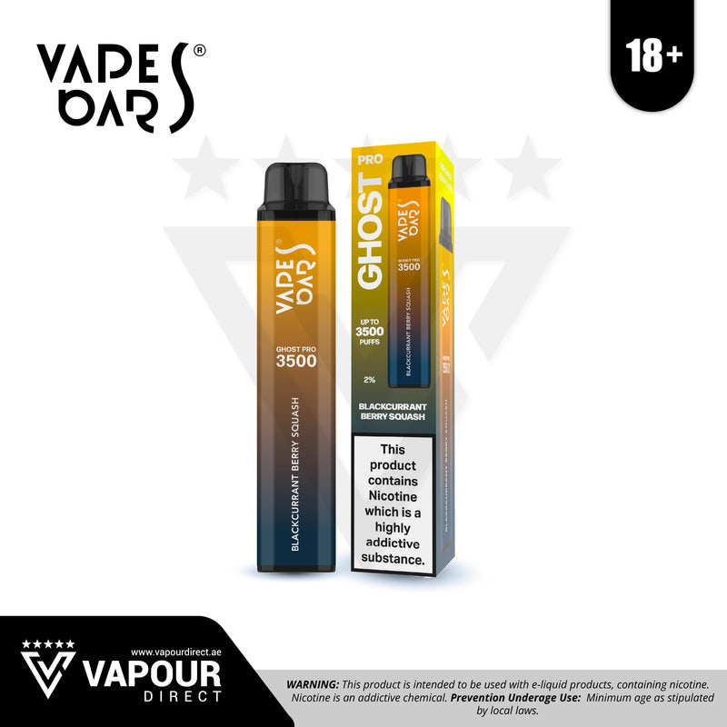 Vapes Bars Ghost Pro 3500 Puffs - Blackcurrant Berry Squash 20mg