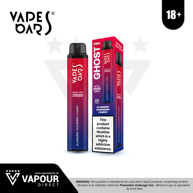 Vapes Bars Ghost Pro 3500 Puffs - Blueberry Raspberry Cherry 20mg