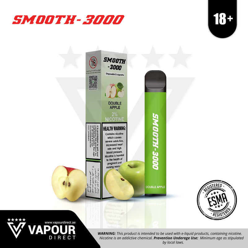 Smooth 3000 Puffs 20mg - Double Apple