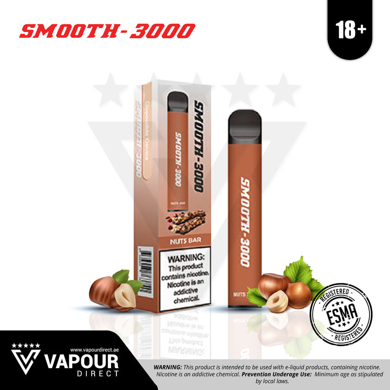 Smooth 3000 Puffs 20mg - Nuts Bar