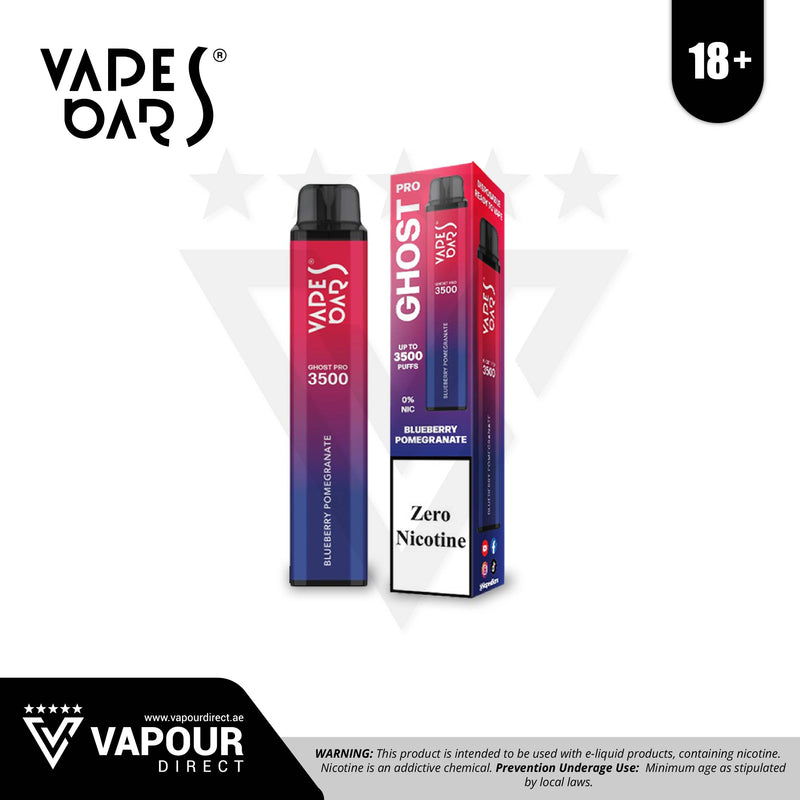 Vapes Bars Ghost Pro 3500 Puffs - Blueberry Pomegranate 0mg