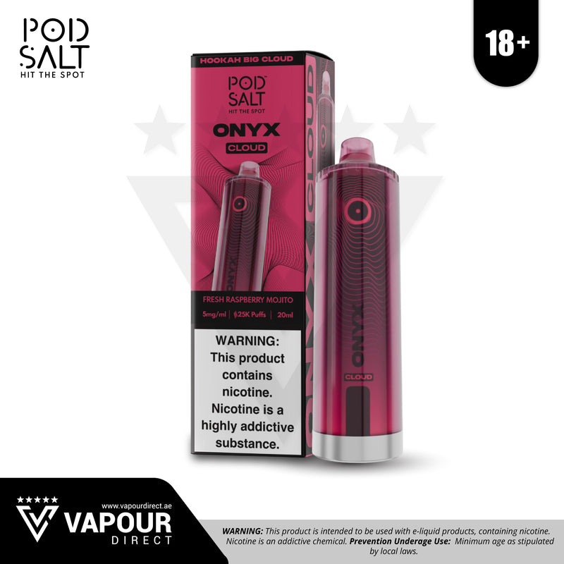 Pod Salt Onyx Cloud Fresh Raspberry Mojito 5mg 25000 Puff