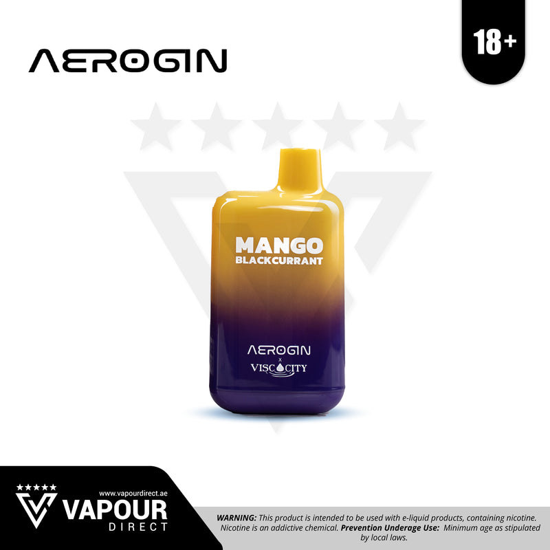 Aerogin x Viscocity 50mg 5500 Puffs - Mango Blackcurrant