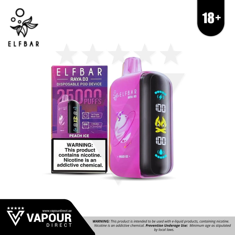 Elf Bar D3 Peach Ice 50mg 25,000 Puff