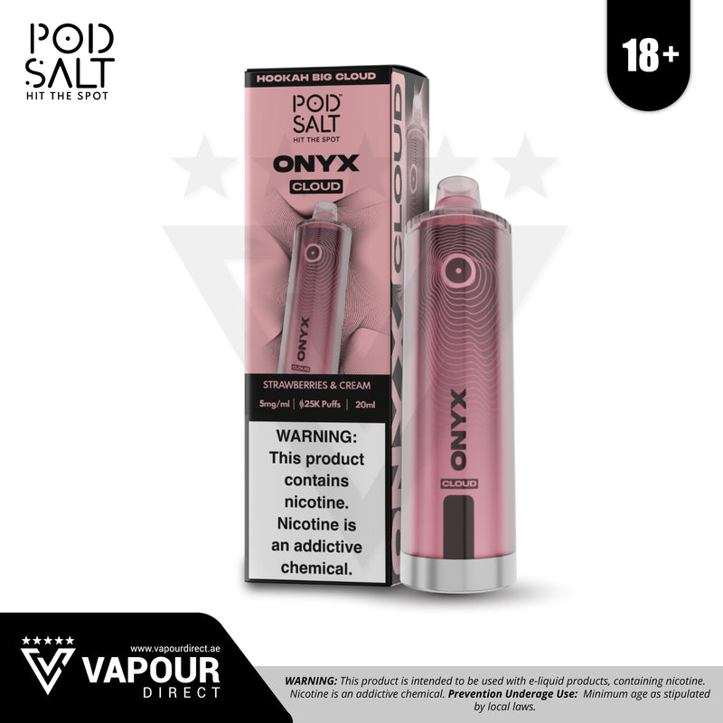 Pod Salt Onyx Cloud Strawberries & Cream 5mg 25000 Puff