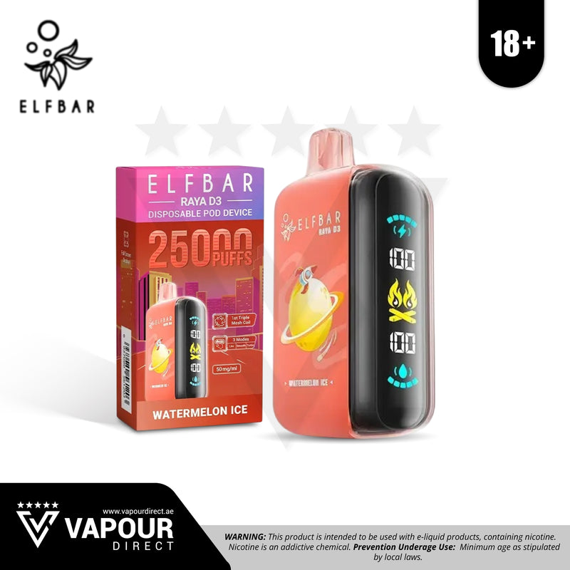 Elf Bar D3 Watermelon Ice 50mg 25,000 Puff