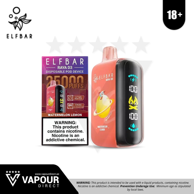 Elf Bar D3 Watermelon Lemon 50mg 25,000 Puff