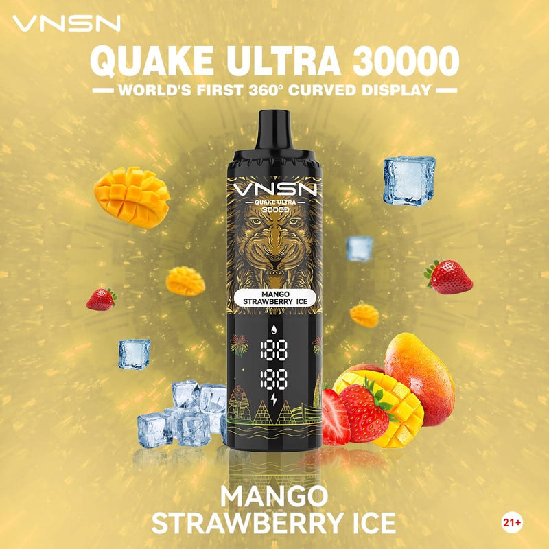 VNSN Quake Ultra Mango Strawberry Ice 30000 Puffs 50mg by VNSN Quake Ultra