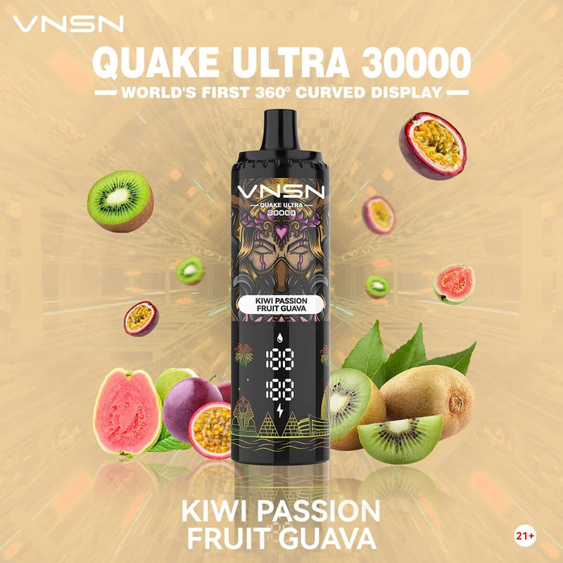 VNSN Quake Ultra Kiwi Passion Fruit Guava 30000 Puffs 50mg by VNSN Quake Ultra
