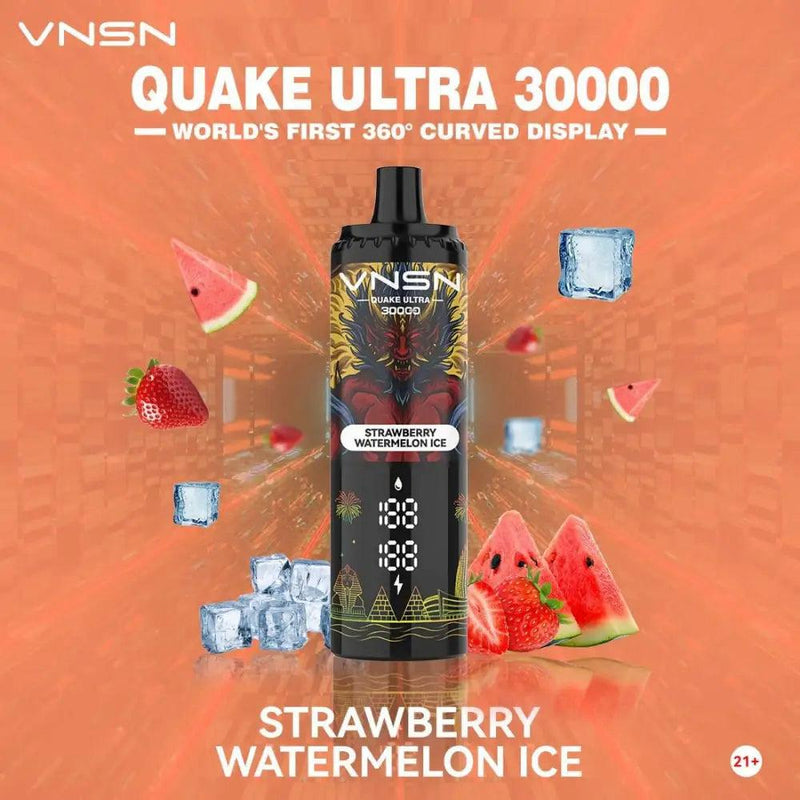VNSN Quake Ultra Strawberry Watermelon Ice 30000 Puffs 50mg by VNSN Quake Ultra