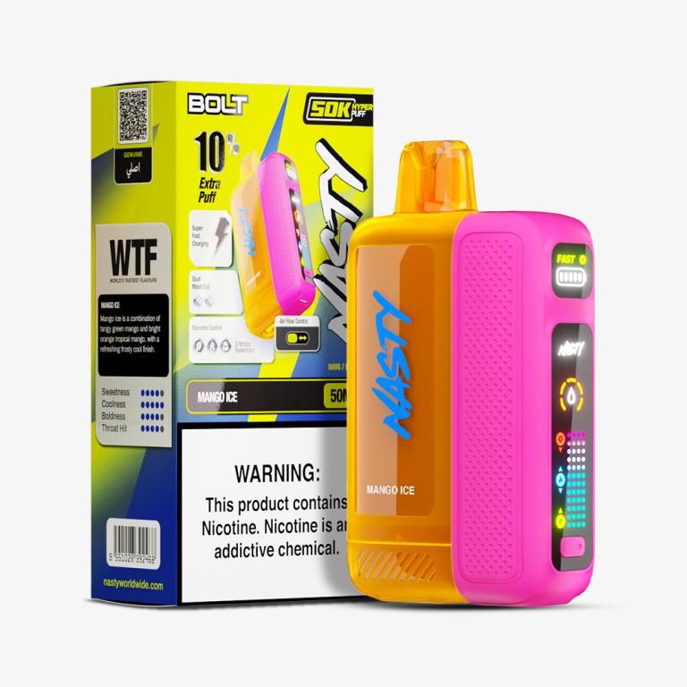 Nasty Bolt Mango Ice 50000 Puffs 50mg