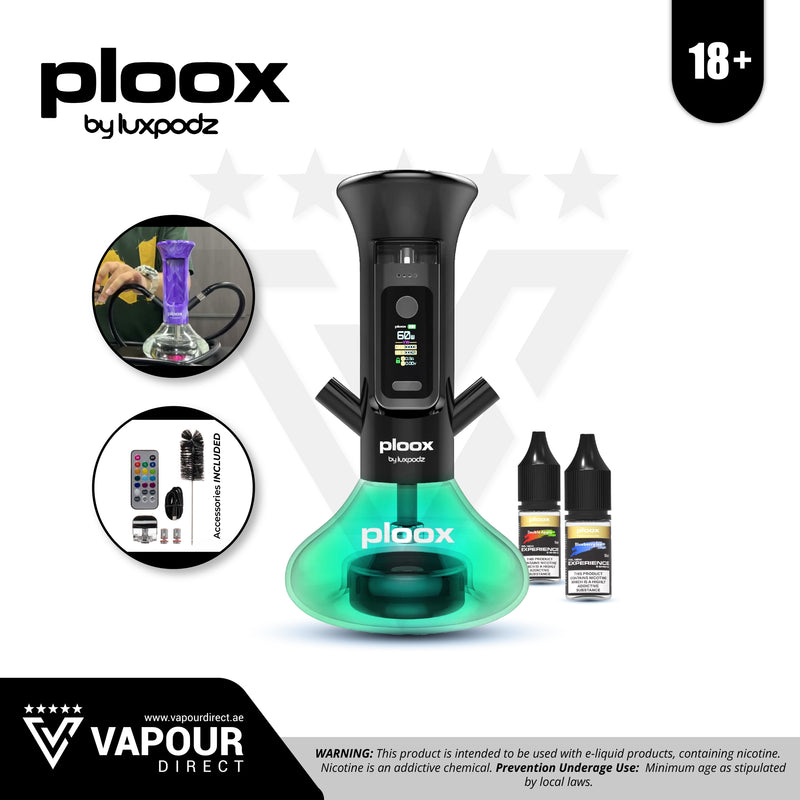 Ploox Electronic Shisha Kit by Luxpodz - Black