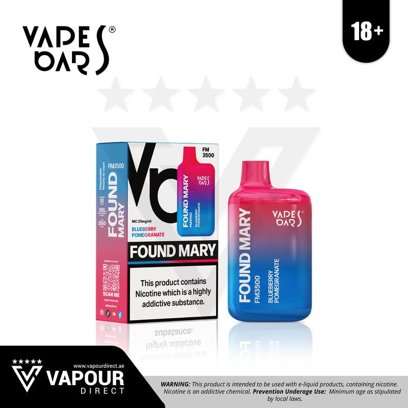 Vapes Bars Found Mary 20mg 3500 Puffs - Blueberry Pomegranate