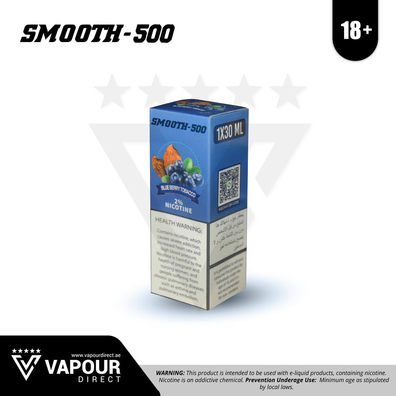 Smooth 500 Saltnic 20mg 30ml - Blueberry Tobacco