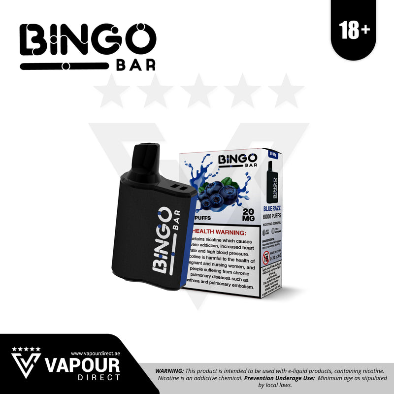 Bingo Bar 6000 Puffs 20mg - Blue Razz