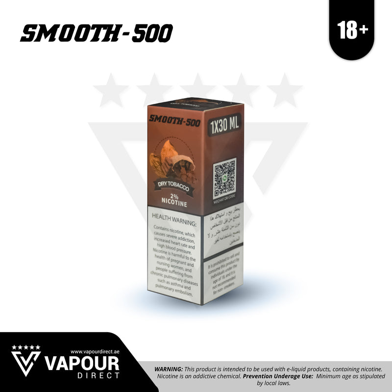 Smooth 500 Saltnic 20mg 30ml - Dry Tobacco