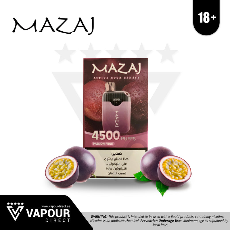 Mazaj Infinity - Passion Fruit 4500 Puffs 50mg