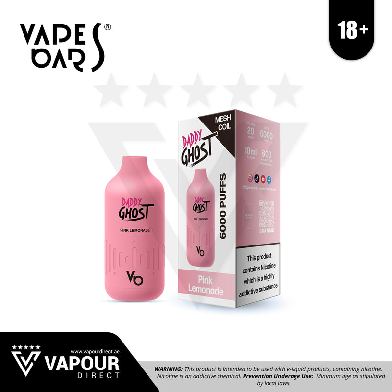 Vapes Bars Daddy Ghost - Pink Lemonade 20mg 6000 Puffs