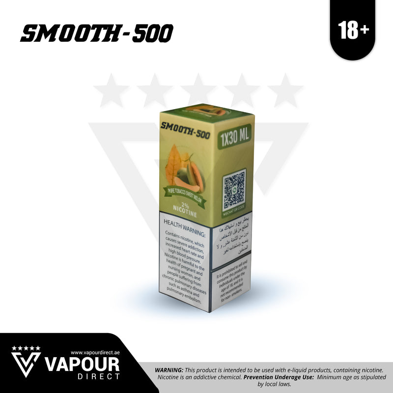 Smooth 500 Saltnic 20mg 30ml - Pure Tobacco Sweet Melon