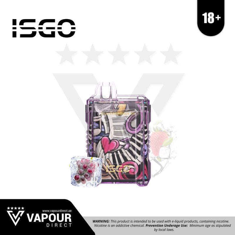 ISGO Drum Box 50mg 6000 Puffs - Strawberry Grape Ice