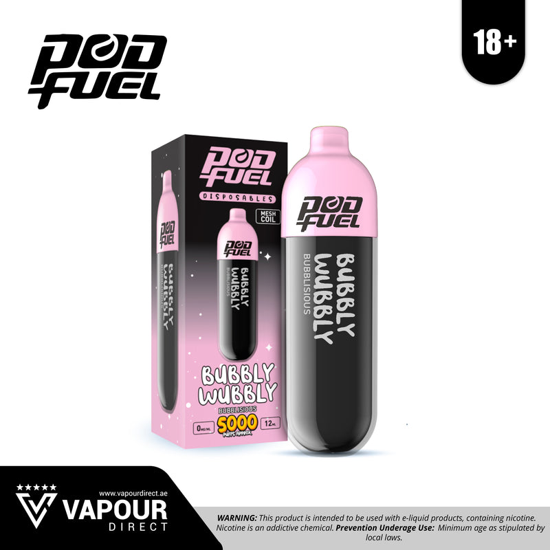 Pod Fuel Disposables 5000 Puffs 0mg - Bubbly Wubbly (Bubblisious)
