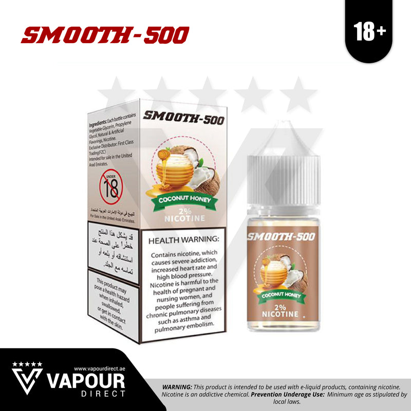 Smooth 500 Saltnic 20mg 30ml - Coconut Honey