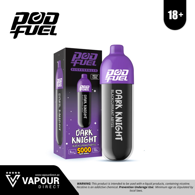 Pod Fuel Disposables 5000 Puffs 0mg - Dark Knight (Blackcurrant Abyss)