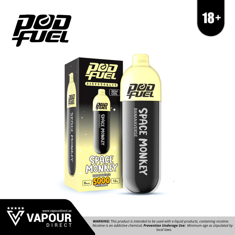 Pod Fuel Disposables 5000 Puffs 0mg - Space Monkey (Bananaverse)