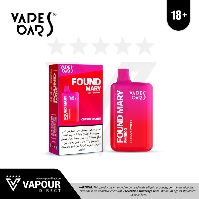 Vapes Bars Found Mary 5800 Puffs - Cherry Lychee 20mg