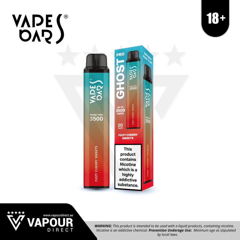 Vapes Bars Ghost Pro 3500 Puffs - Fizzy Cherry Sweets 20mg