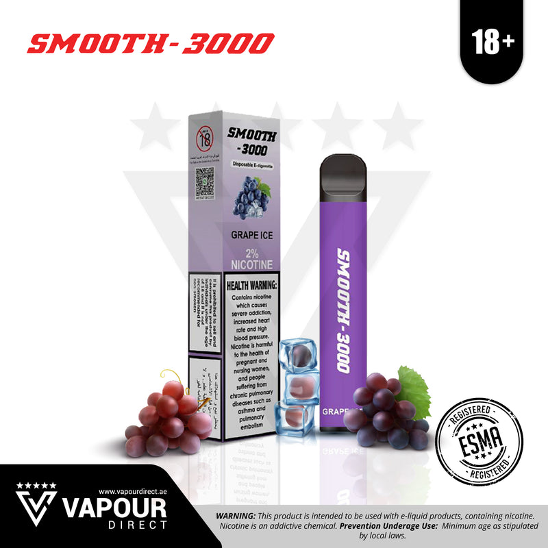 Smooth 3000 Puffs 20mg - Grape Ice
