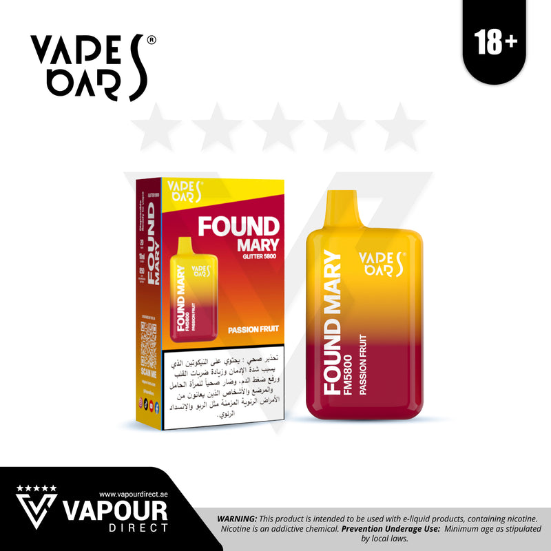 Vapes Bars Found Mary 5800 Puffs - Passion Fruit 20mg