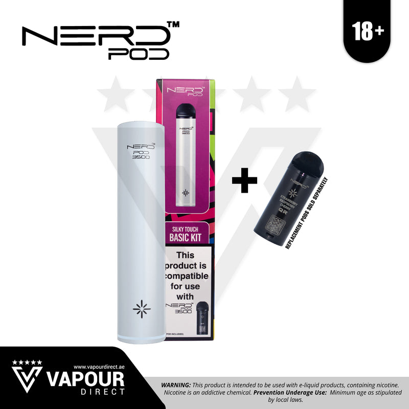 Nerd Pod Soft Touch Basic Kit Rechargeable 850mah - Silver