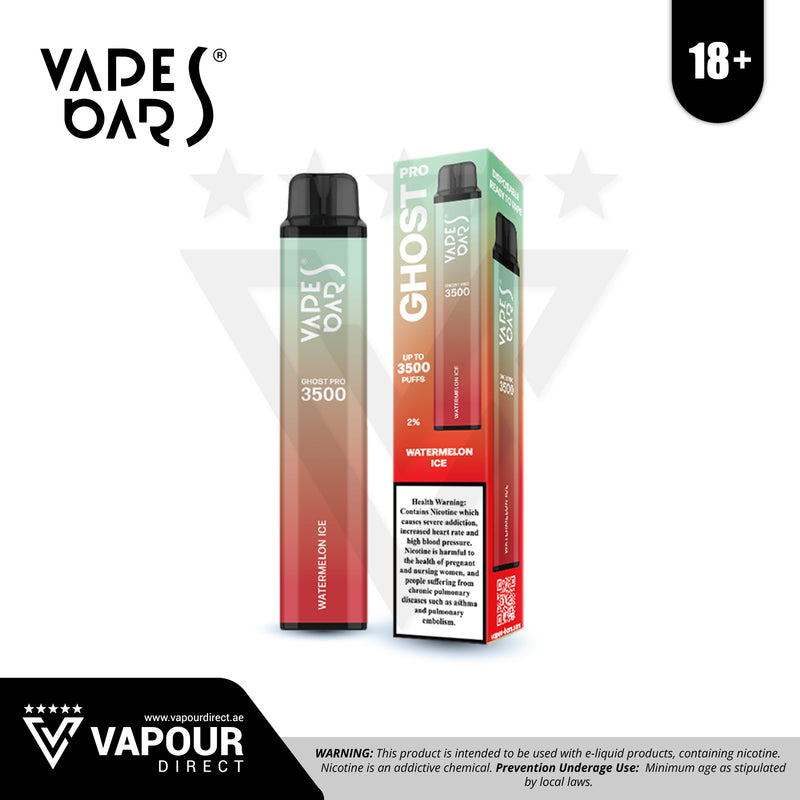 Vapes Bars Ghost Pro 3500 Puffs - Watermelon Ice 20mg
