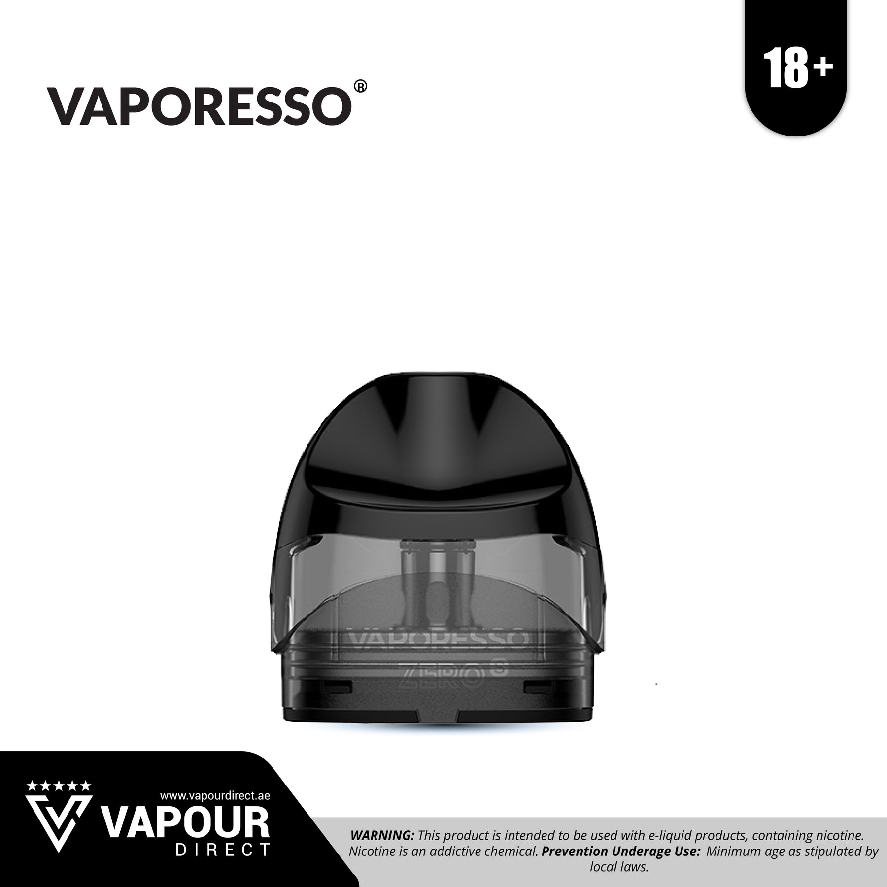 Vaporesso Zero S Replacement Pod 2pcs/pack Vapour Direct UAE Vaporesso Zero S Replacement Pod 2pcs/pack Vapour Direct UAE